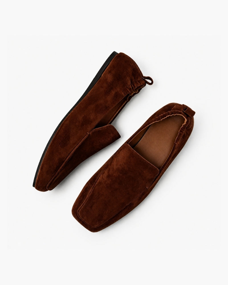 Premium Brown Suede Loafers - Aurellius