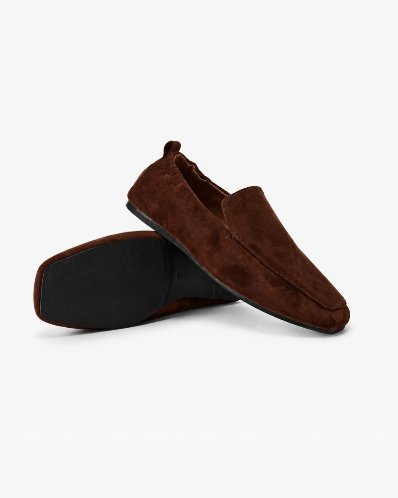 Premium Brown Suede Loafers - Aurellius