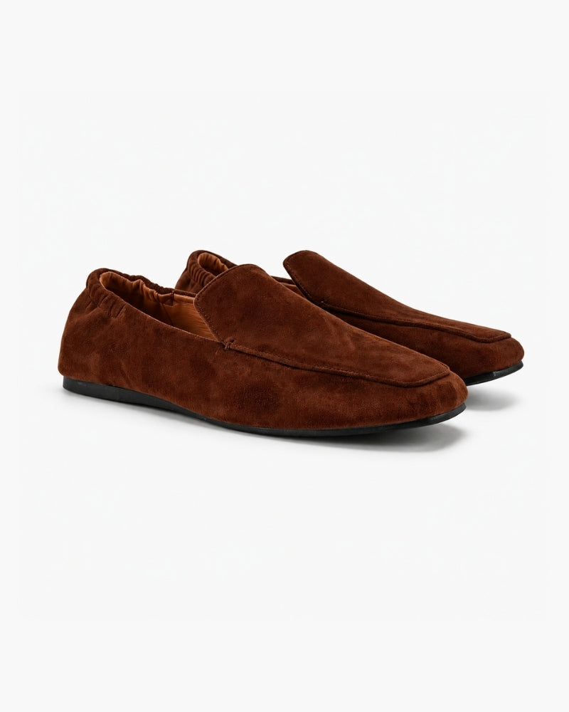 Premium Brown Suede Loafers - Aurellius