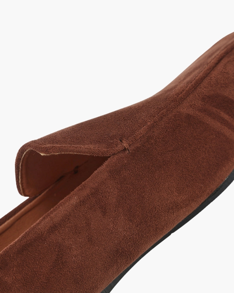 Premium Brown Suede Loafers - Aurellius